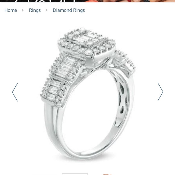 1 C.T Total Weight Diamond Ring in 14k White Gold - Picture 3 of 7